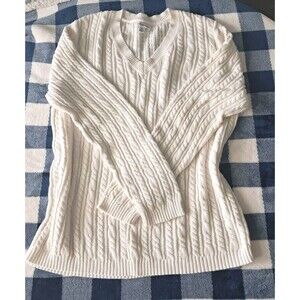 Croft &Barrow Women’s Sweater Size XLCable Knit Cotton  Long Sleeves